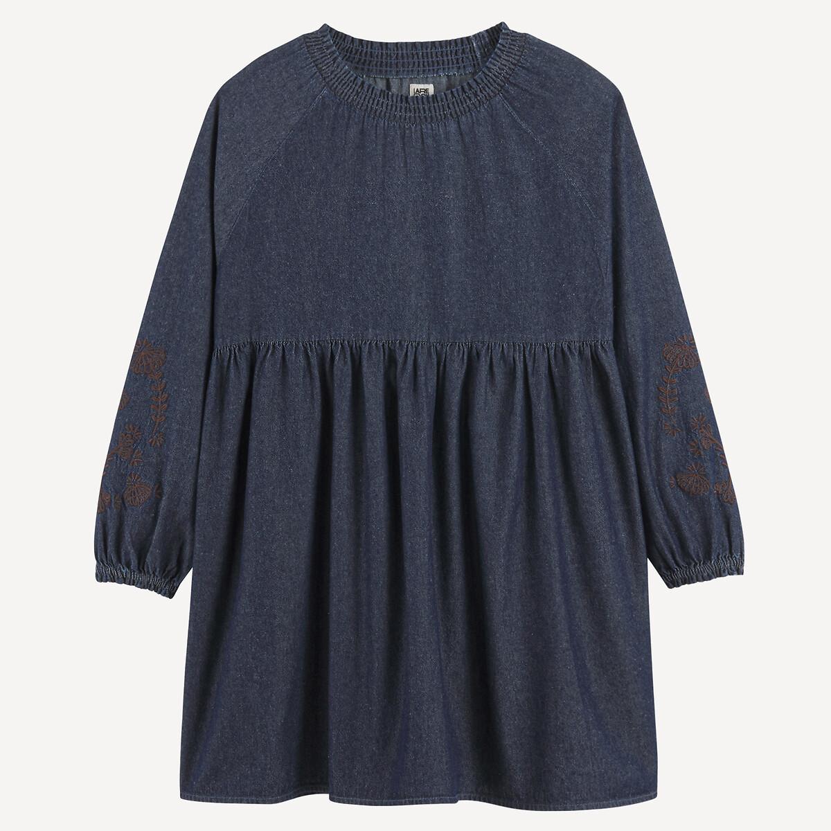 La Redoute Collections  Kleid mit langen Ärmeln aus leichtem Denim 