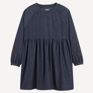 La Redoute Collections  Kleid mit langen Ärmeln aus leichtem Denim 