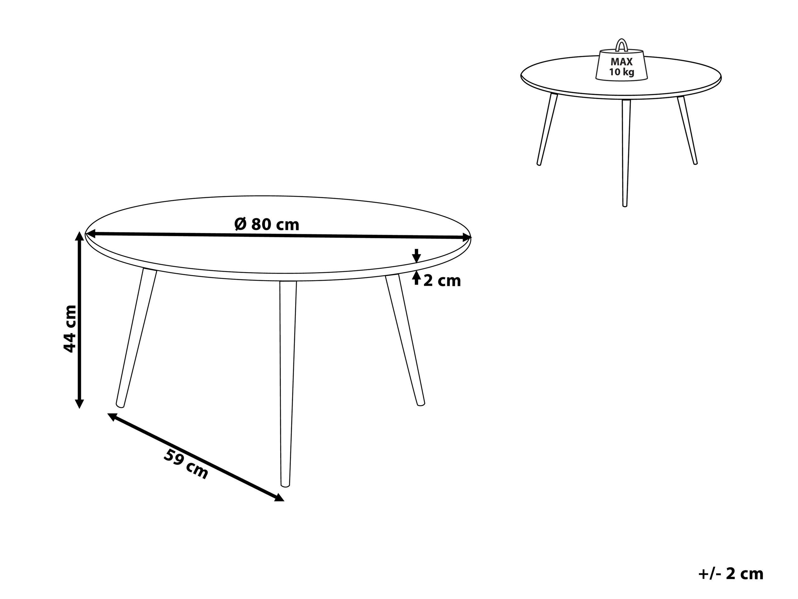 Beliani Table basse en MDF Rétro TENNESSEE  