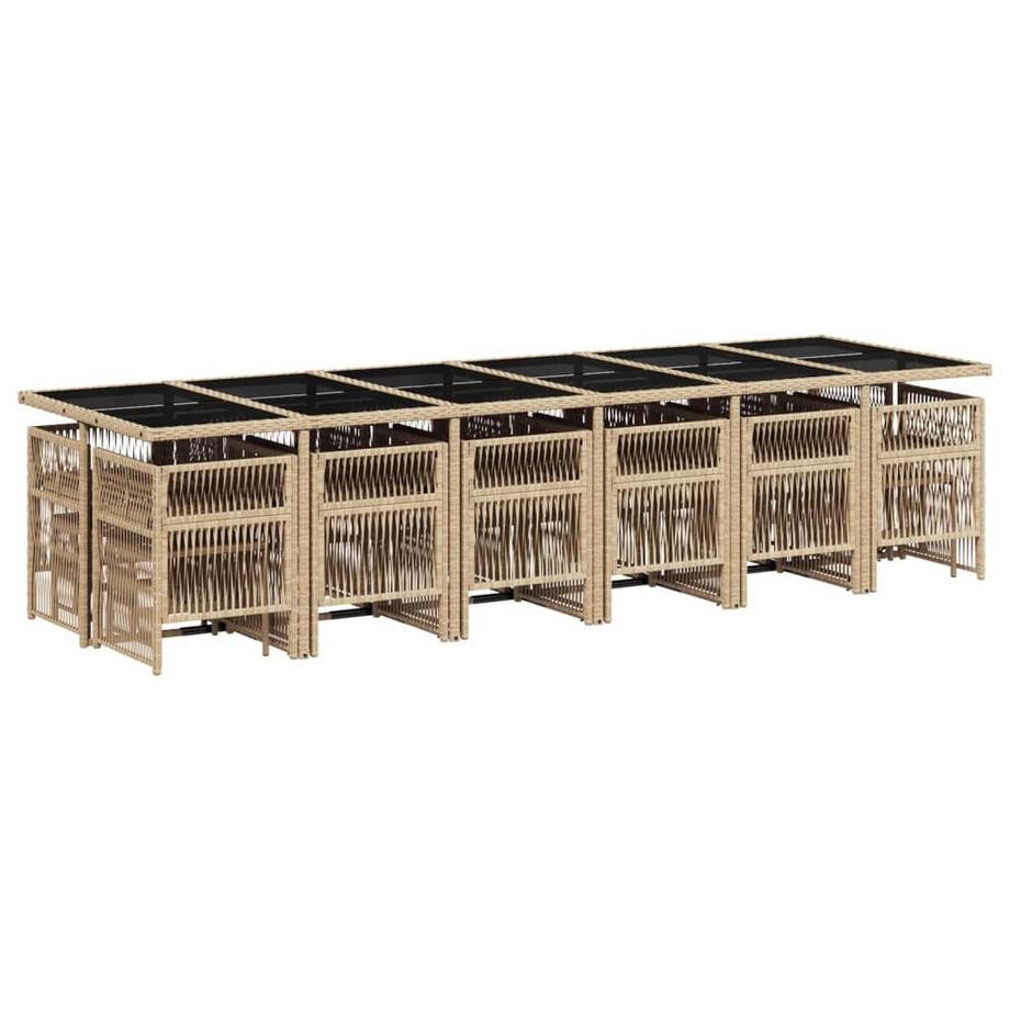 VidaXL set da pranzo da giardino Polirattan  