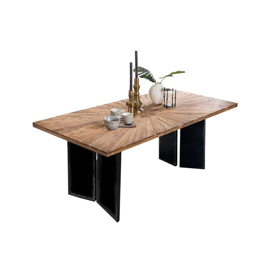 mutoni Table de salle à manger Honeyfield teck naturel 160x90  