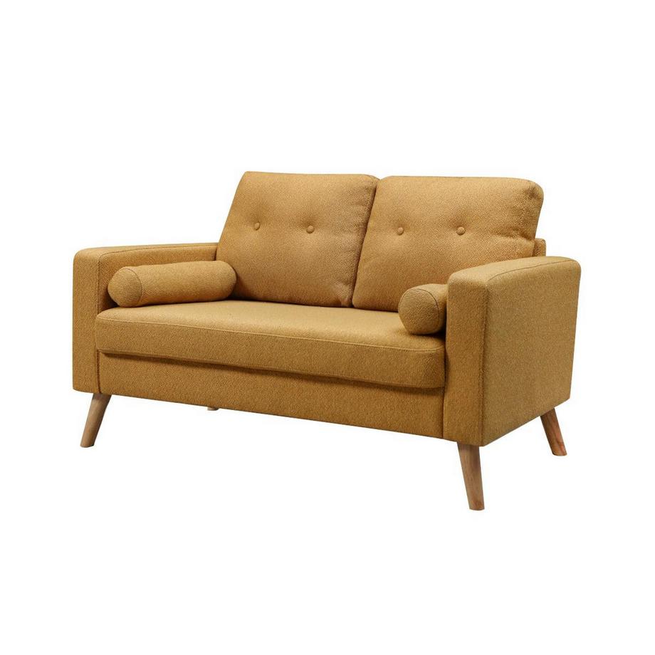 Vente-unique Canapé 3+2 places en tissu effet lainage à  bouclettes TATUM  