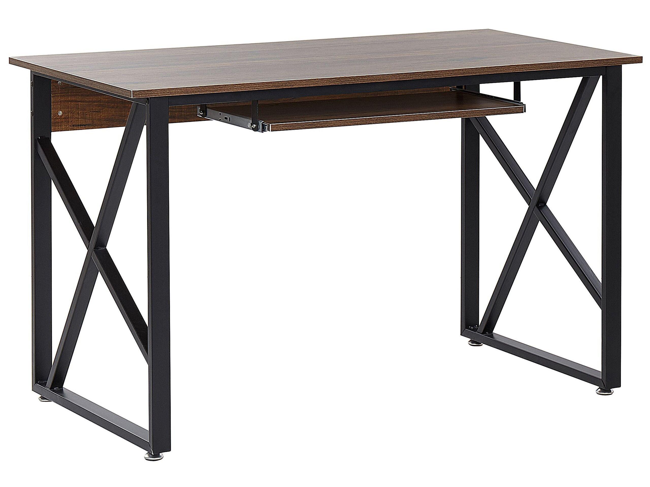 Beliani Table de bureau en Panneau de particules de bois Industriel DARBY  