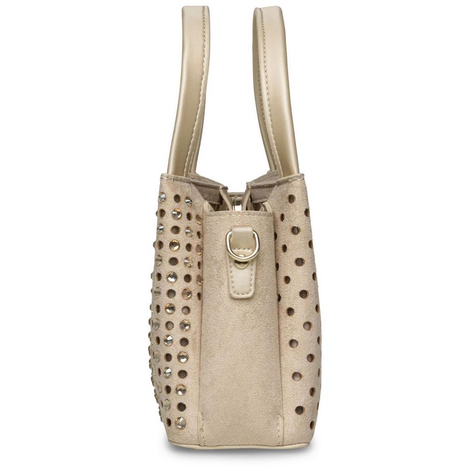 STEVE MADDEN Genietete Perforierte Top Handle Tasche  