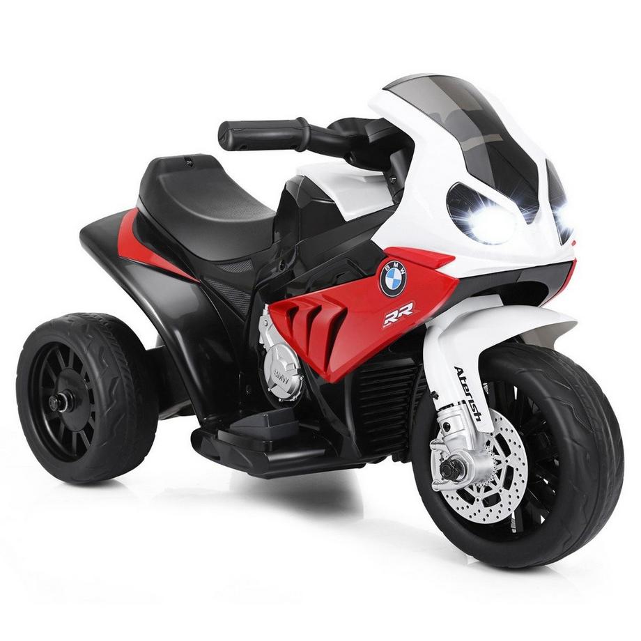 Northix  Kindermotorrad Motorrad mit Stützrädern 6 V Elektro Motorrad mit Musik 66 x 37 x 44,5 cm Rot 