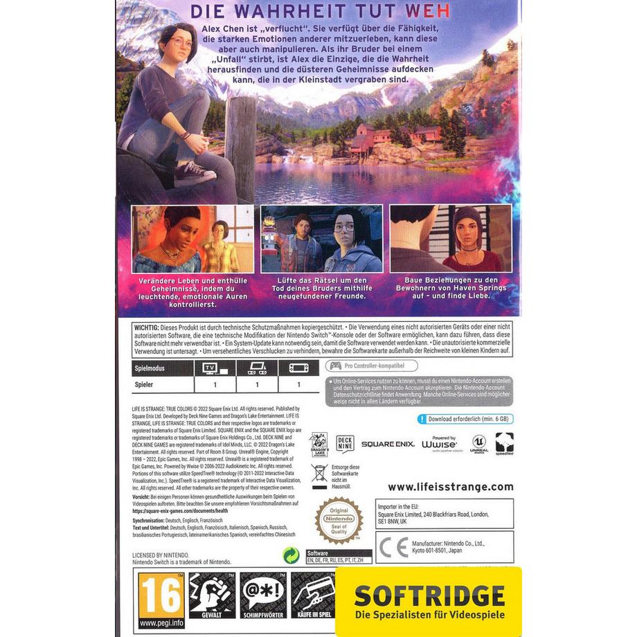 Square Enix  Square Enix Life is Strange: True Colors Standard Deutsch, Englisch Nintendo Switch 