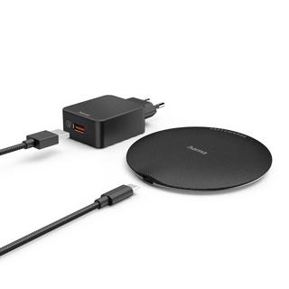 hama  Wireless Charger Set 15W, kabelloses Smartphone-Ladepad, SW 