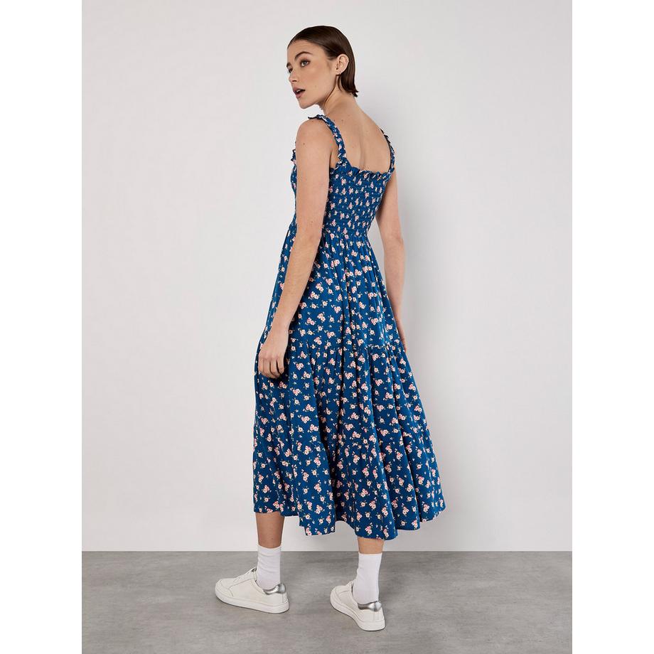 APRICOT Robe midi smockée à fleurs  