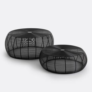 2er-Set runde Couchtische Bangor