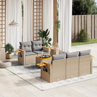 VidaXL set divano da giardino Polirattan  