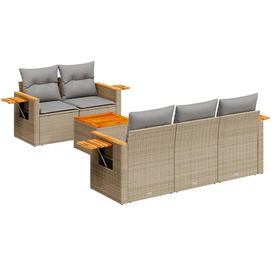 set divano da giardino Polirattan