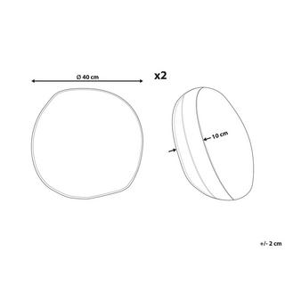 Beliani Gartenkissen 2er Set aus Polyester Modern TERMINI  