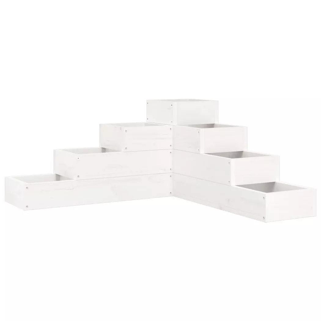 VidaXL - Jardinière de jardin bois de pin, One Size, Blanc
