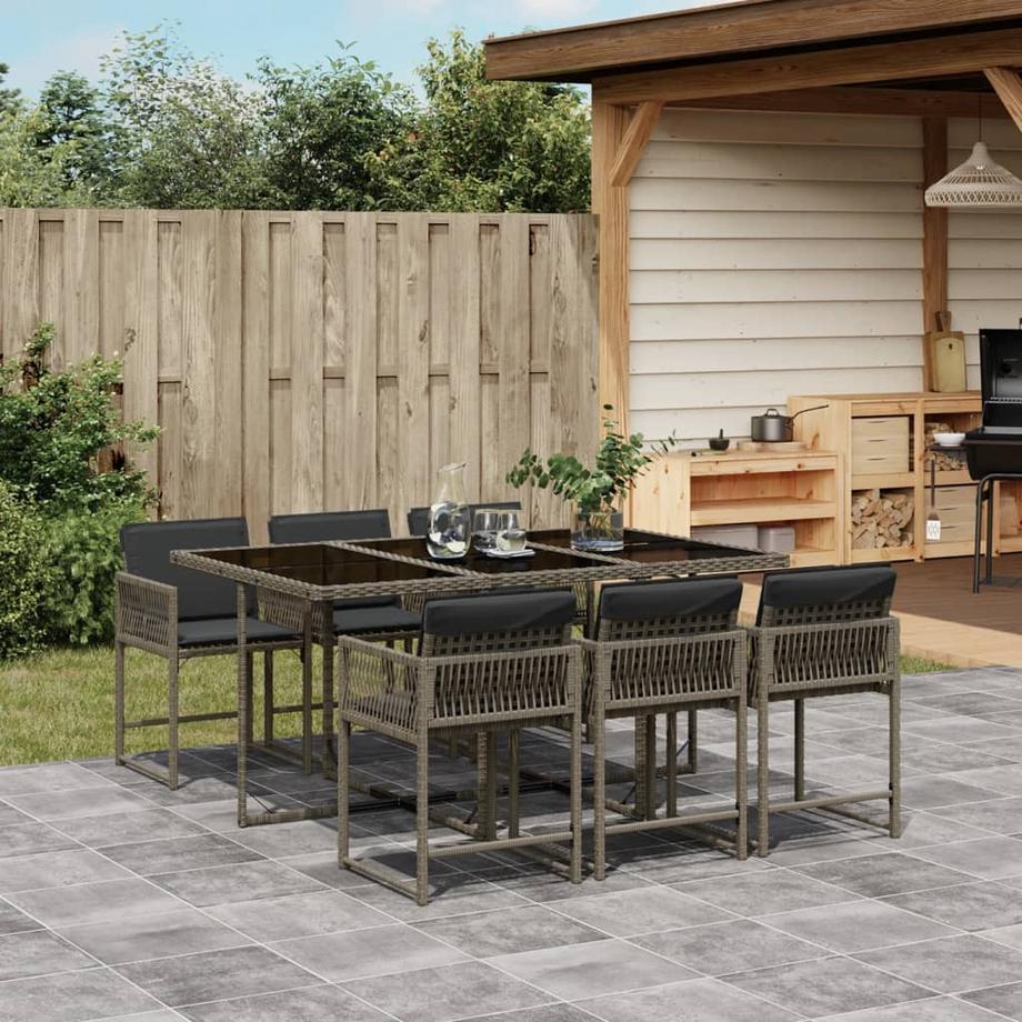 VidaXL set da pranzo da giardino Polirattan  