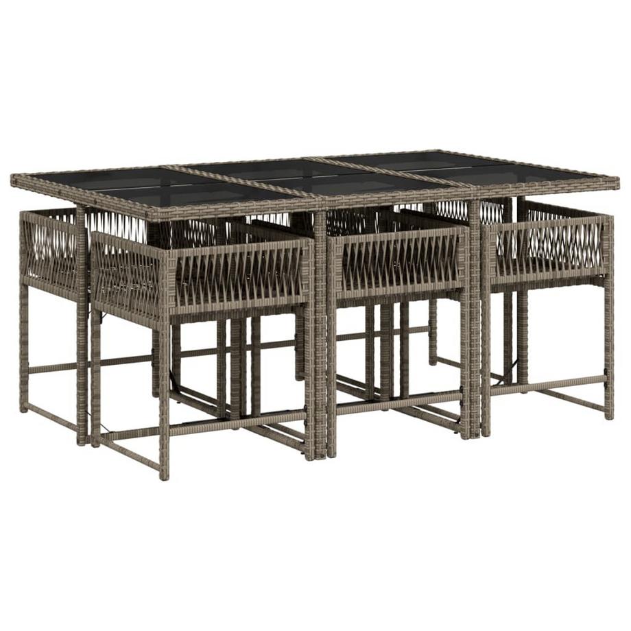VidaXL set da pranzo da giardino Polirattan  