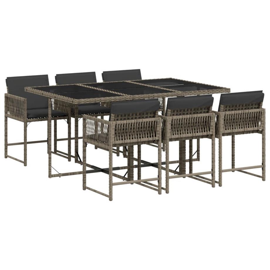 set da pranzo da giardino Polirattan