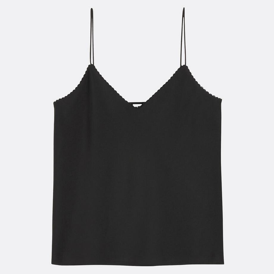 La Redoute Collections Satin V-Ausschnitt Top mit schmalen Trägern  