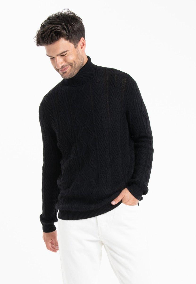 Studio Cashmere8  GABI 3 Pull col roulé torsardé 4 fils - 100% cachemire 