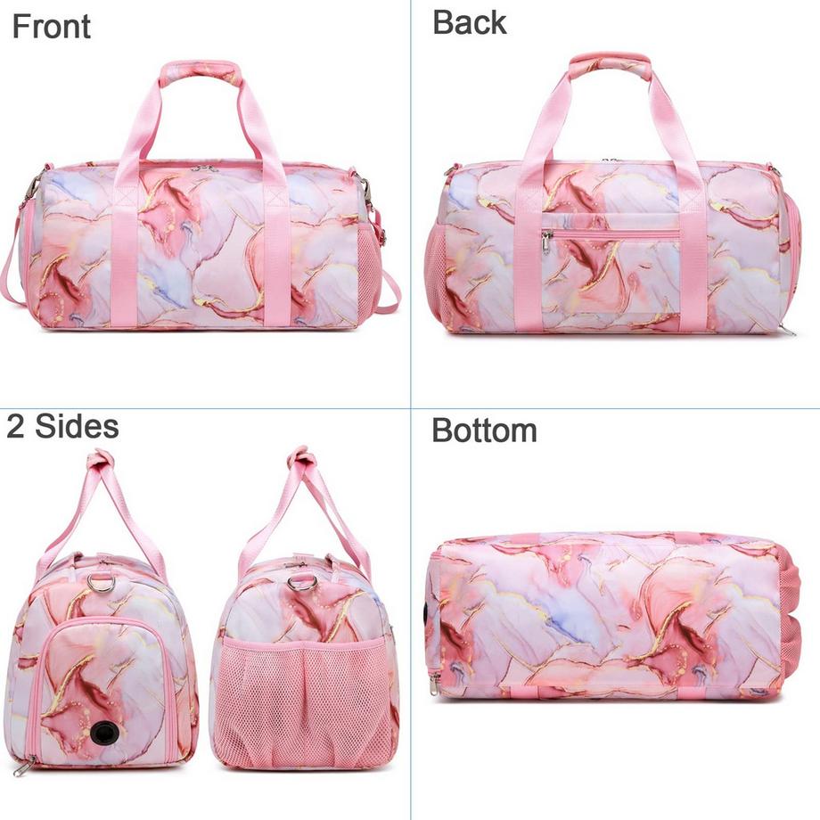 Only-bags.store Sac de Sport Duffel pour Enfants avec Imprimé Marbre  
