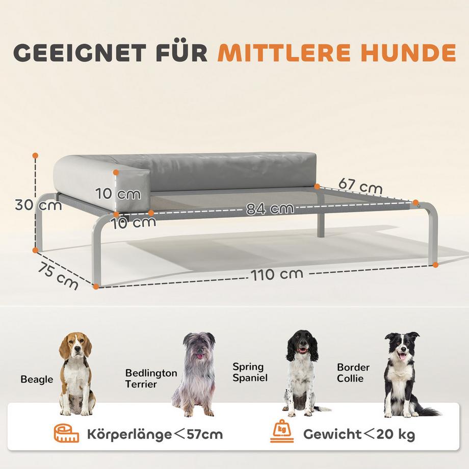 PawHut  Erhöhtes Hundebett 