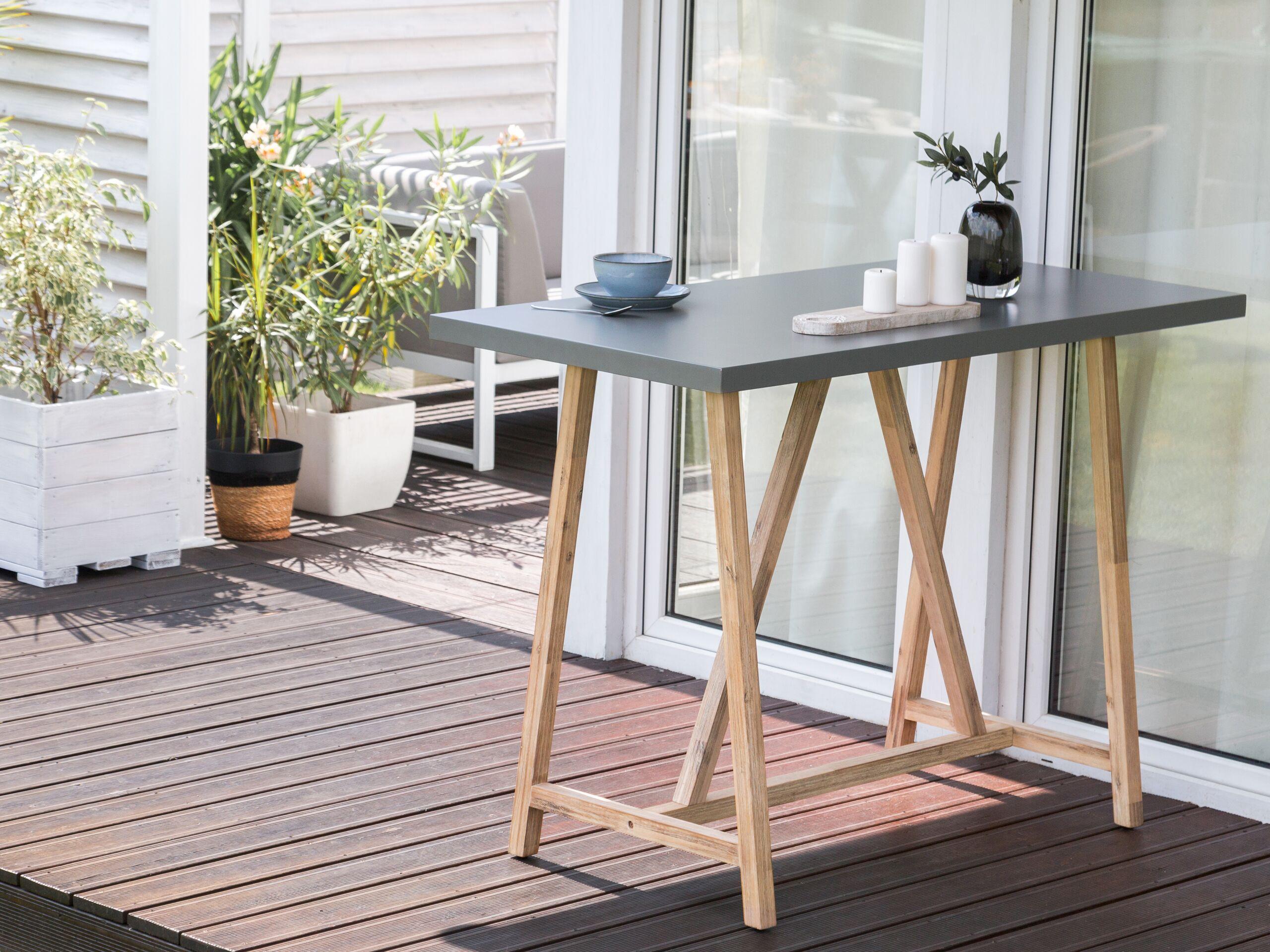 Beliani Table de jardin en Fibre-ciment Industriel TALAMONE  