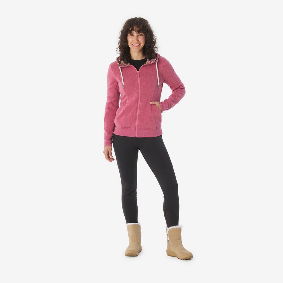 QUECHUA Wanderpullover mit Reissverschluss Polycotton  