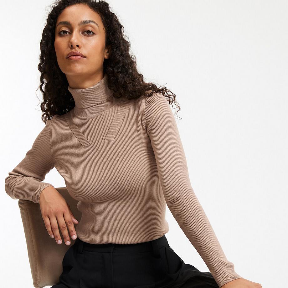 La Redoute Collections Maglione a collo alto in maglia fine  