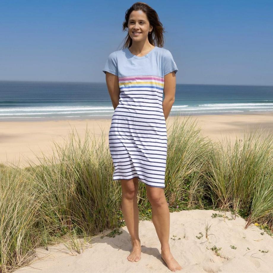 Lazy Jacks Vestito T-Shirt a Righe  