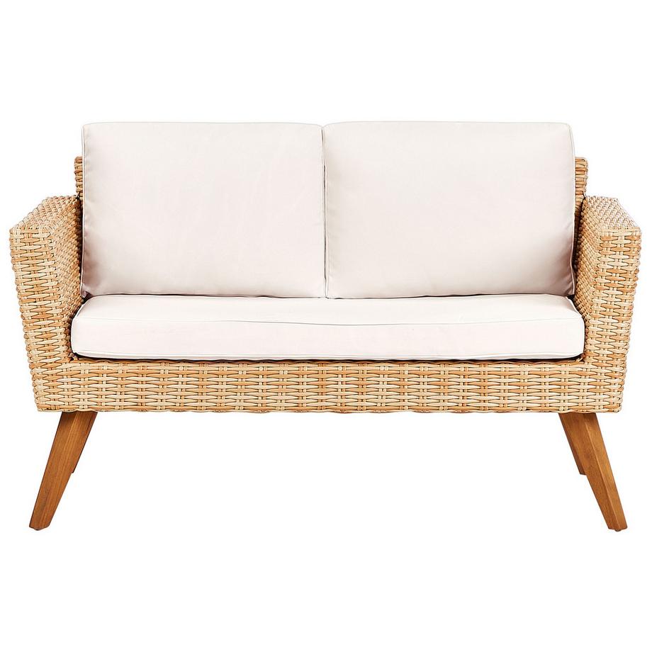 Beliani Lounge Set mit Tisch aus PE Rattan Retro VITTORIA  