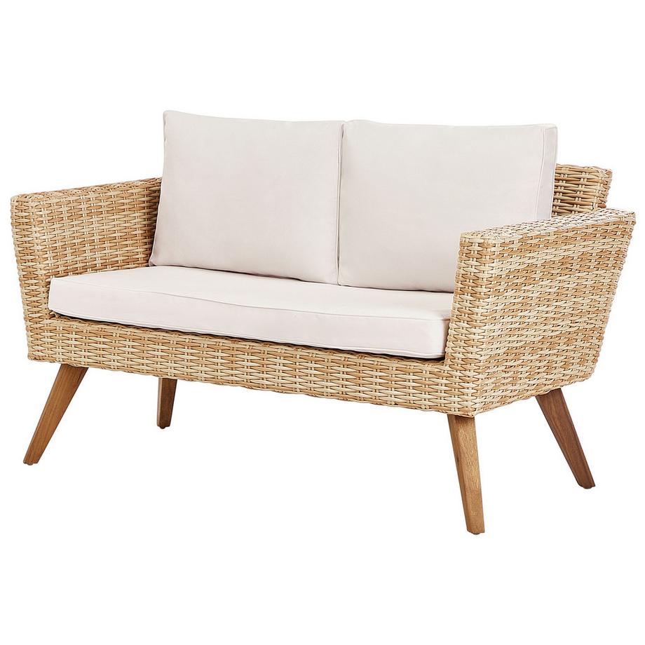 Beliani Lounge Set mit Tisch aus PE Rattan Retro VITTORIA  