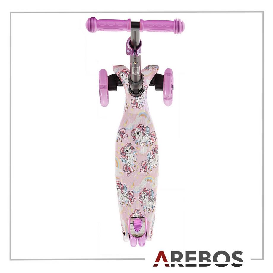 Arebos  Monopattino | Monopattino da città | Monopattino per bambini | Ruote a LED | Pieghevole 