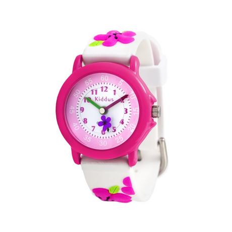 Kiddus  Time Teacher Flowers in relief Montre pour enfants 