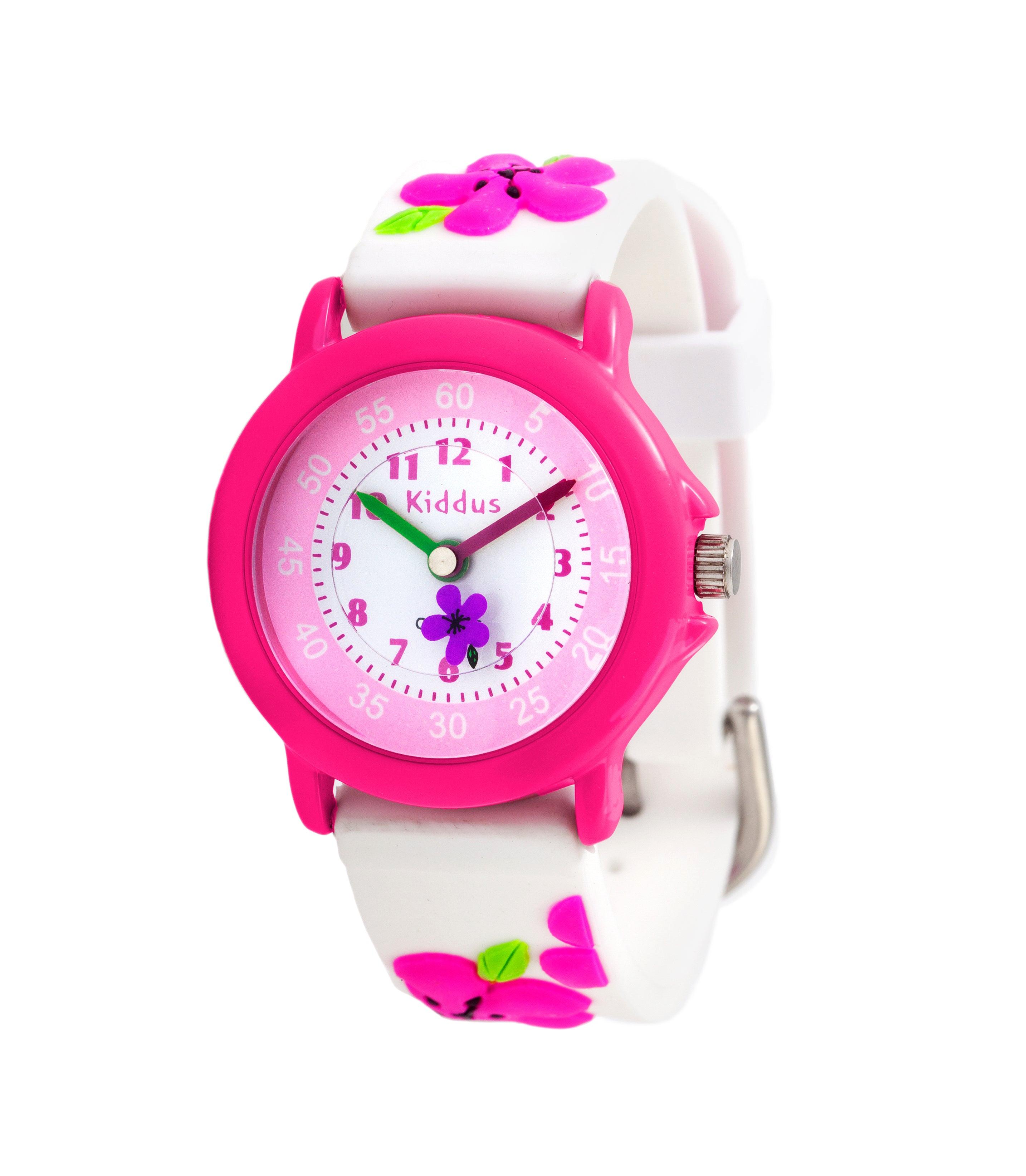 Kiddus  Time Teacher Flowers in relief Montre pour enfants 