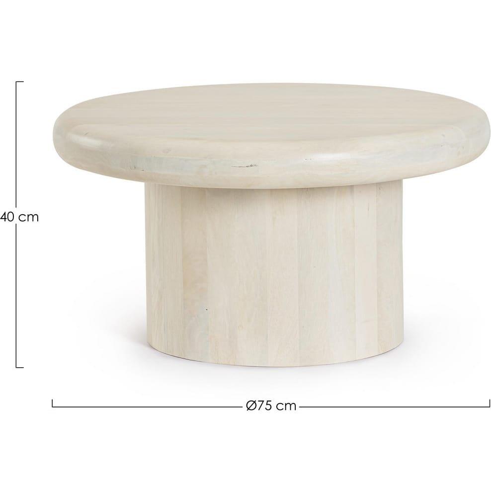 mutoni Table basse Lopez naturel ronde 75  