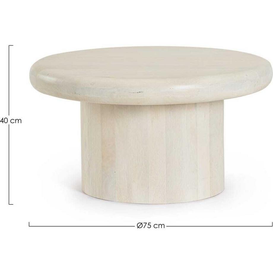 mutoni Table basse Lopez nature ronde 75  
