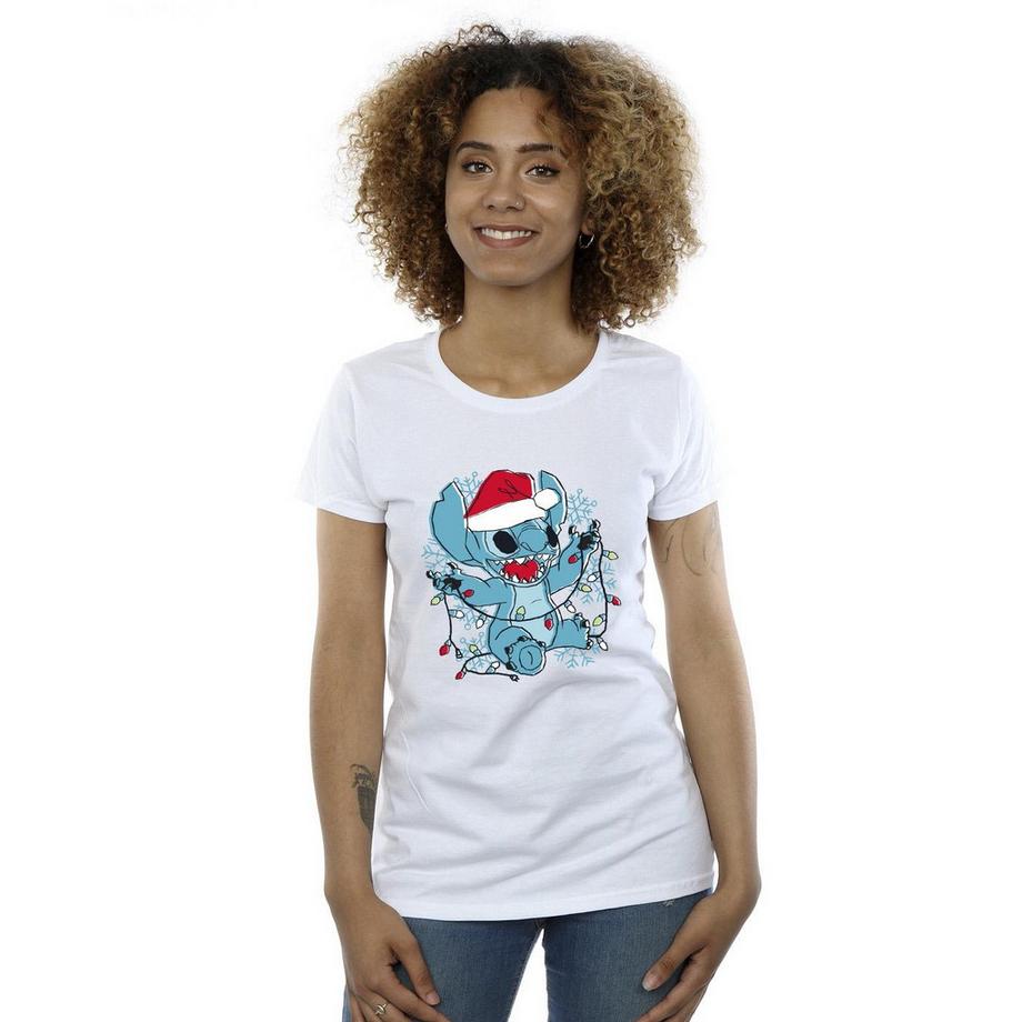 Disney Stitch Christmas Lights T-Shirt  