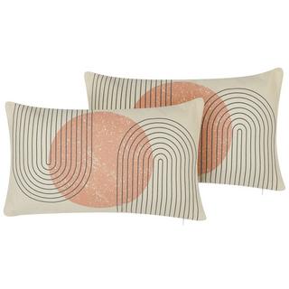 Beliani Lot de 2 coussins en Polyester Moderne GERBERA  