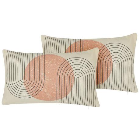 Beliani Lot de 2 coussins en Polyester Moderne GERBERA  