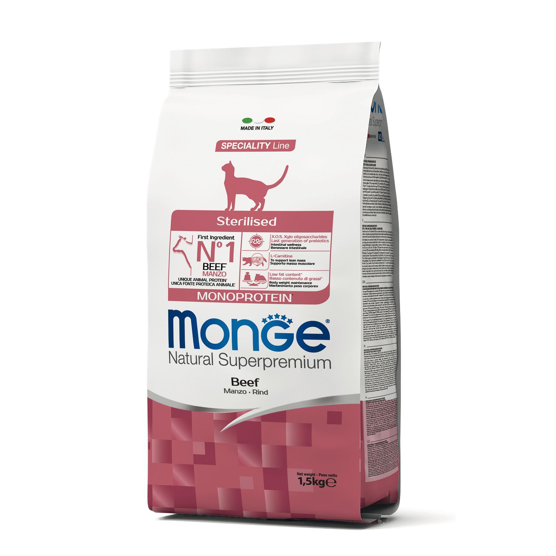 Monge  Cat Sterilised Beef 1,5kg 