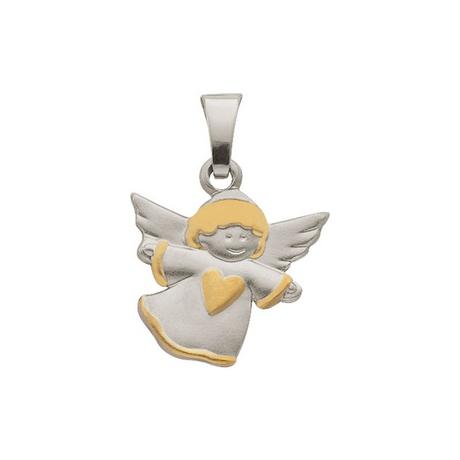 MUAU Schmuck  Pendentif ange gardien or jaune 750, 18x13mm 