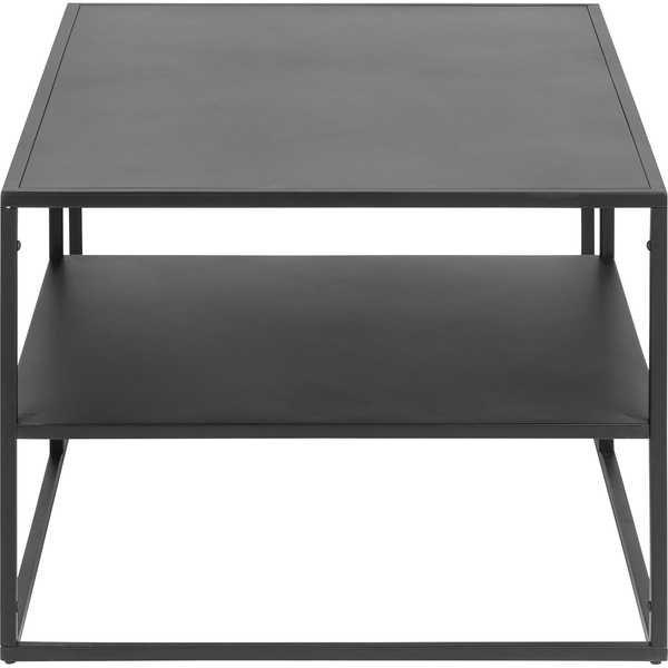 mutoni Table basse Modern Line 1 étage acier noir 90x60x45cm  