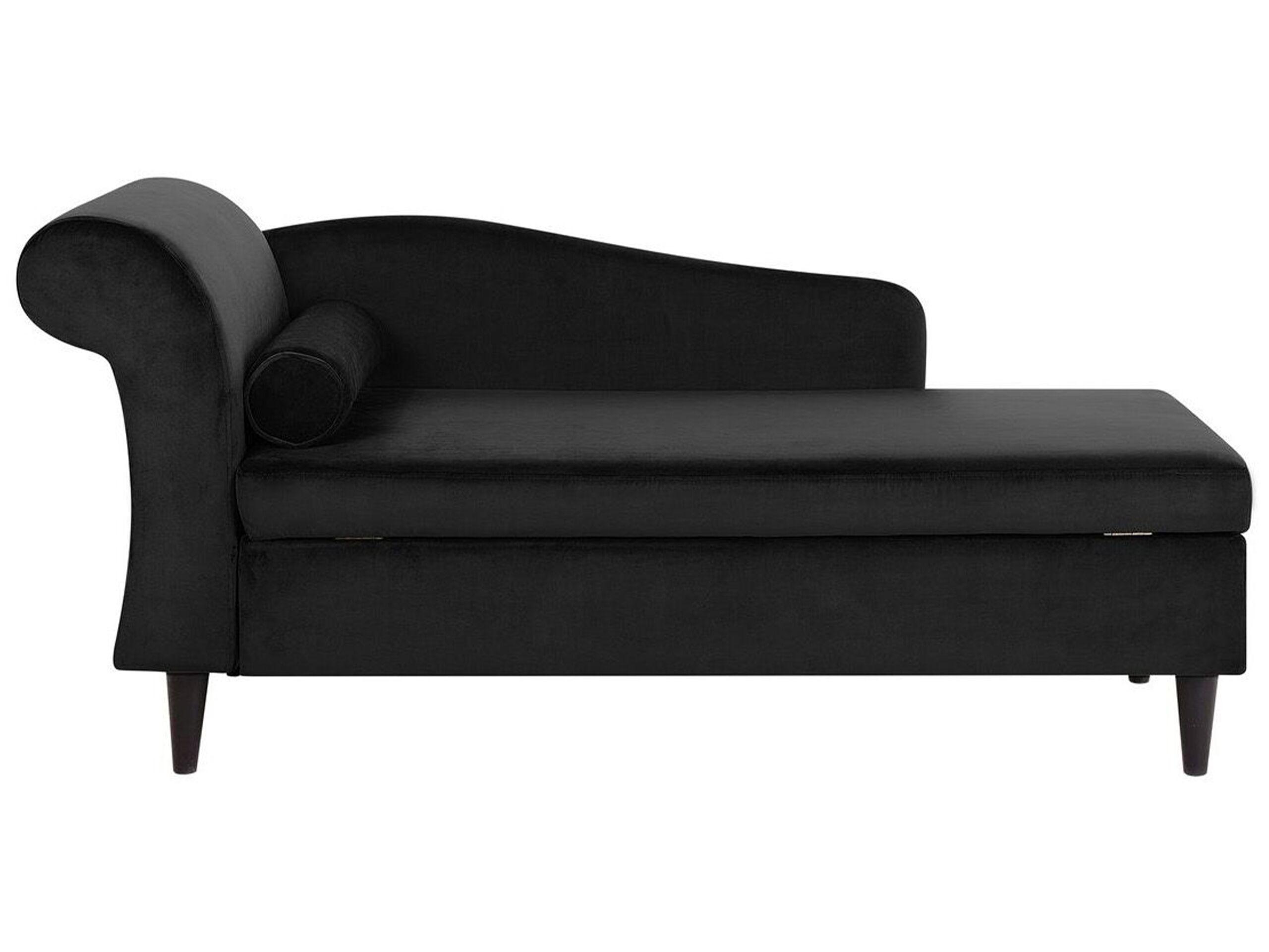 Beliani Chaise longue côté gauche en Velours Glamour LUIRO  