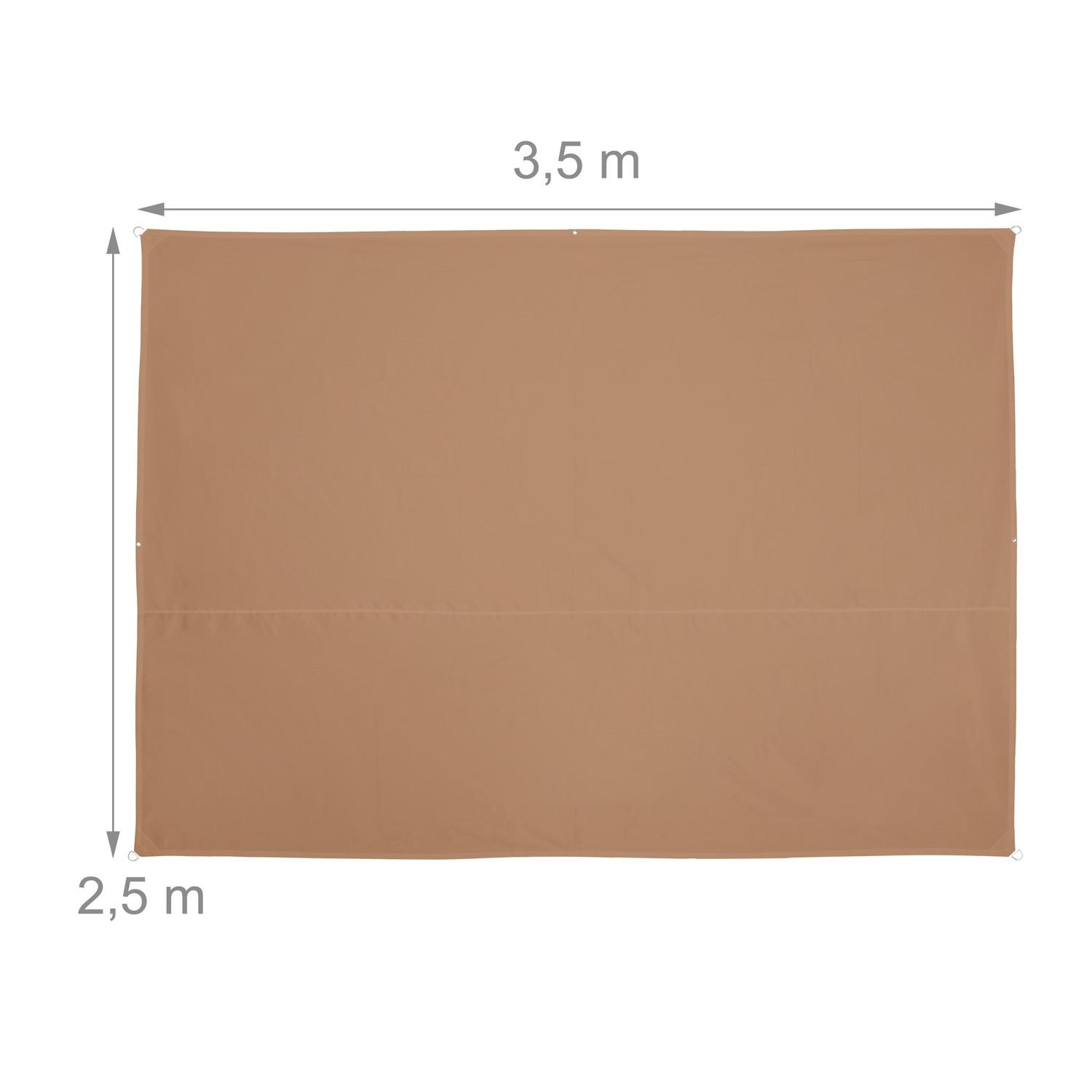 B2X Voile d'ombrage rectangulaire marron café  