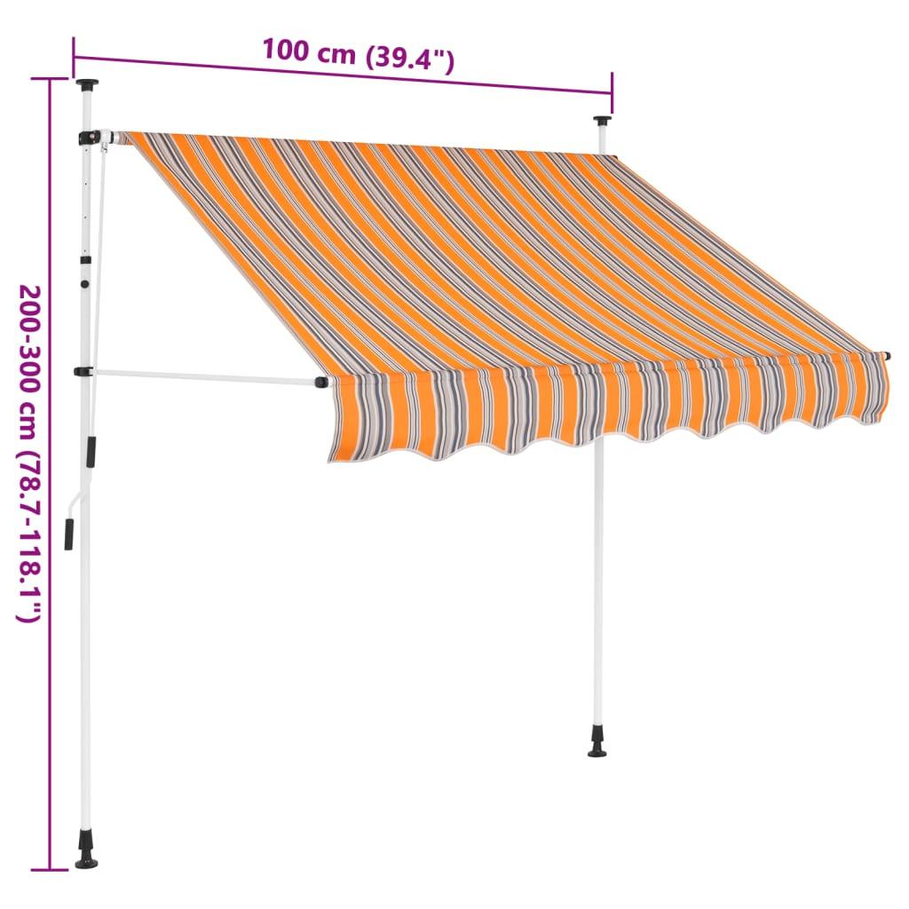 VidaXL Auvent rétractable tissu  