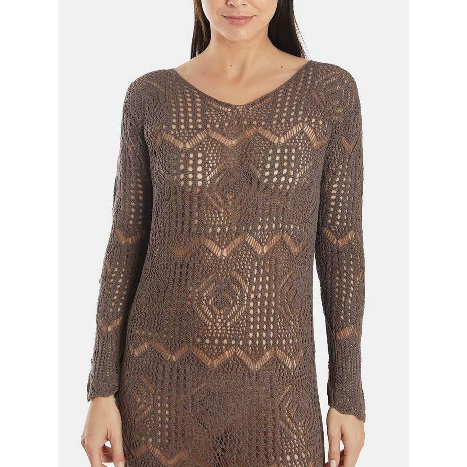 Selmark  Langes gehäkeltes Strandkleid 