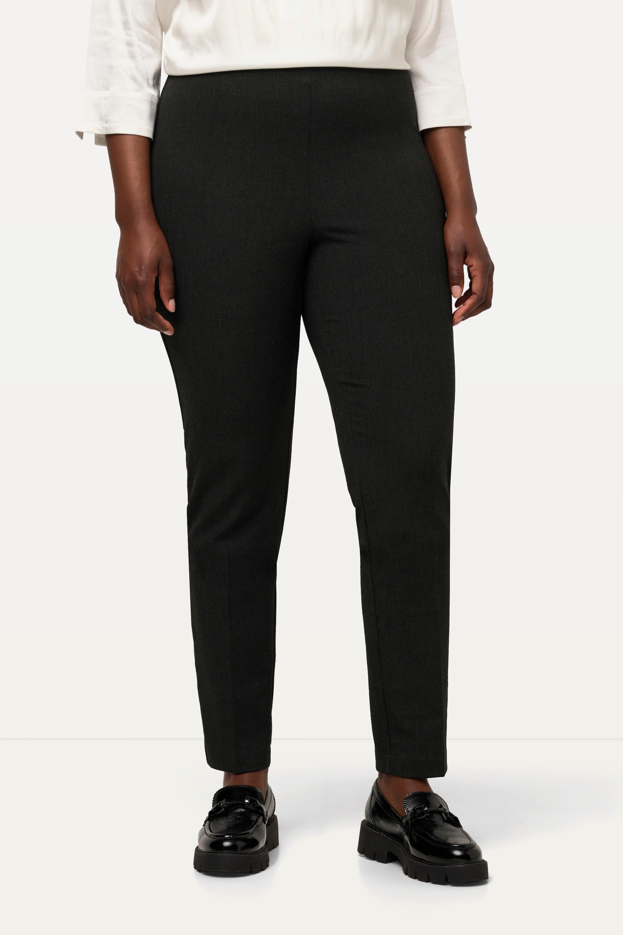 Ulla Popken  Pantalon avec surpiqûre sur le côté, taille élastique 