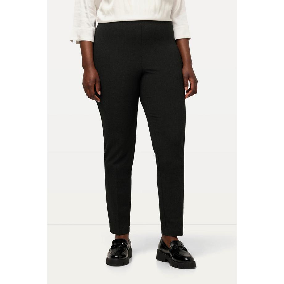 Ulla Popken Pantaloni cucitura laterale decorativa cintura elastica  