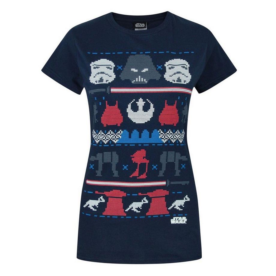 STAR WARS Dark Side Fair Isle T-Shirt de Noël  