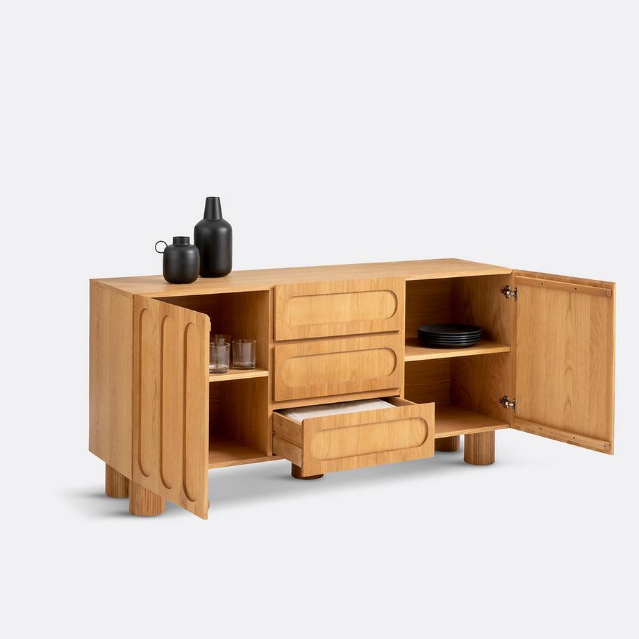 La Redoute Intérieurs Buffet plaqué chêne  