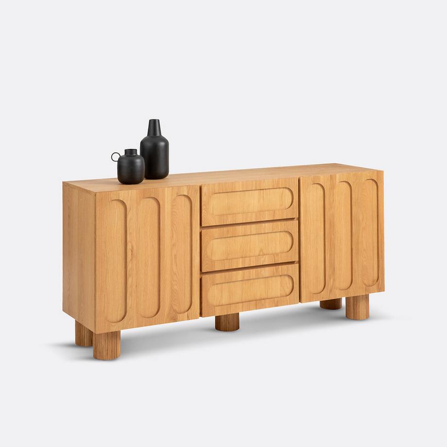 Buffet plaqué chêne